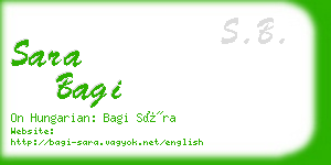 sara bagi business card